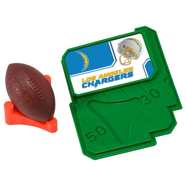 LOS ANGELES CHARGERS Cake Topper Nfl Football Tee Field - Los Angeles Chargers Football Cake Decoration Topper Decoset Birthday Craft Supply
