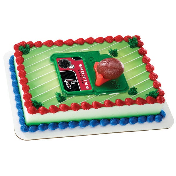 ATLANTA FALCONS Cake Topper NFL Football Tee Field - Atlanta Falcons Football Cake Decoration Topper Decoset Birthday Craft Supply