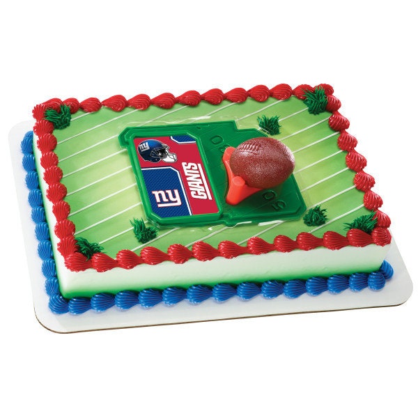 NEW YORK GIANTS Cake Topper Nfl Football Tee Field - New York Giants Football Cake Decoration Topper Decoset Birthday Craft Supply