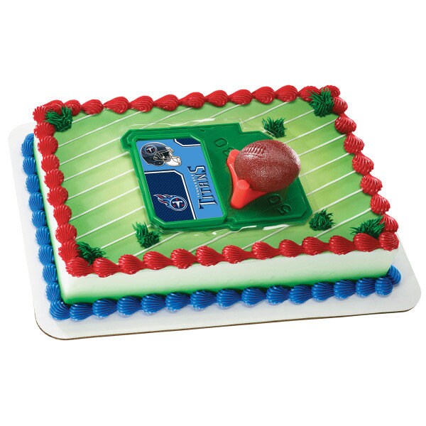 TENNESSEE TITANS Cake Topper NFL Football Tee Field - Tennessee Titans Football Cake Decoration Topper Decoset Birthday Craft Supply