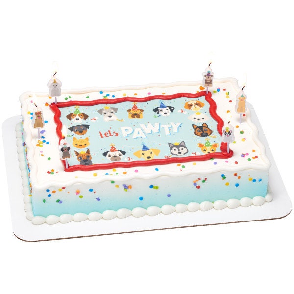 PARTY DOGS Birthday Candles - Puppy Dog Birthday Cake Candles Cupcake Toppers Dog Lover for Party Decoration Craft Supply
