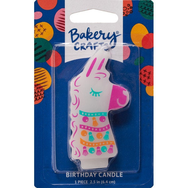 LLAMA Shaped Birthday Candles - Lama Glama Cute Fiesta Cake Candles Cupcake Toppers for Party Decoration Craft Supply