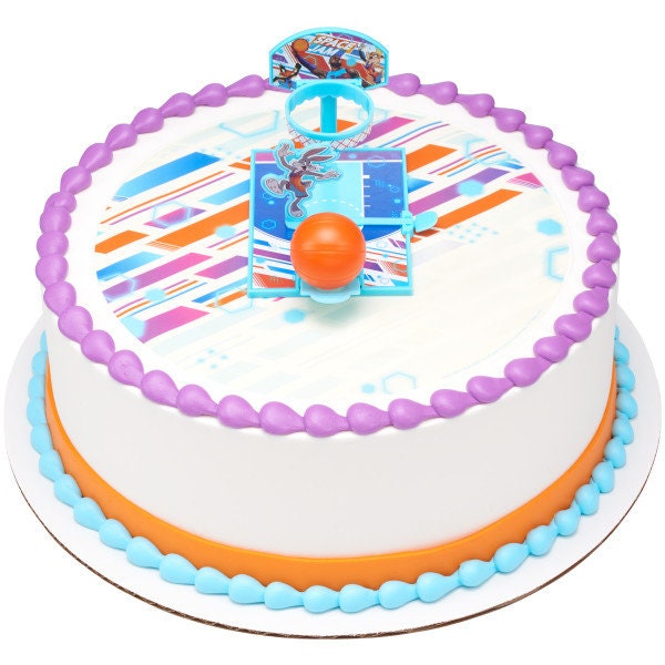 SPACE JAM New Legacy Cake Topper - Tune Squad Looney Tunes Movie Birthday Party Cake Decoration - Kids Birthday Decoset Craft Supply