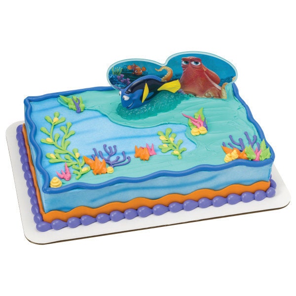 FINDING DORY Cake Topper - Fintastic Adventures Disney Pixar Finding Dory Birthday Party Cake Decoration - Kids Decoset Craft Supply
