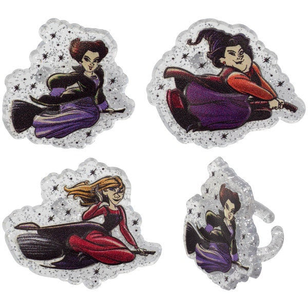 12 HOCUS POCUS Forever Bewitching Cupcake Rings - Hocus Pocus Disney Movie Cake Toppers Cupcake Cake Decoration Birthday Party Craft Supply