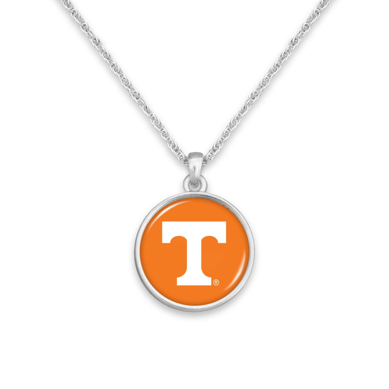 Officially Licensed TENNESSEE VOLS VOLUNTEERS Necklace - Pewter Charm Sterling Plated - University of Tennessee