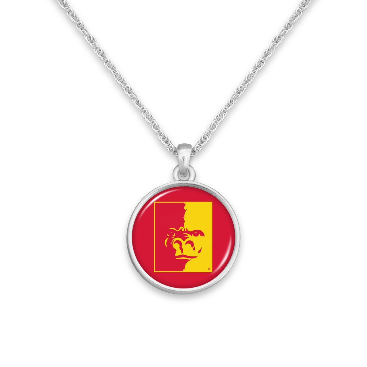 Officially Licensed PITTSBURG GORILLAS Necklace - Pewter Charm Sterling Plated - Pittsburg State University