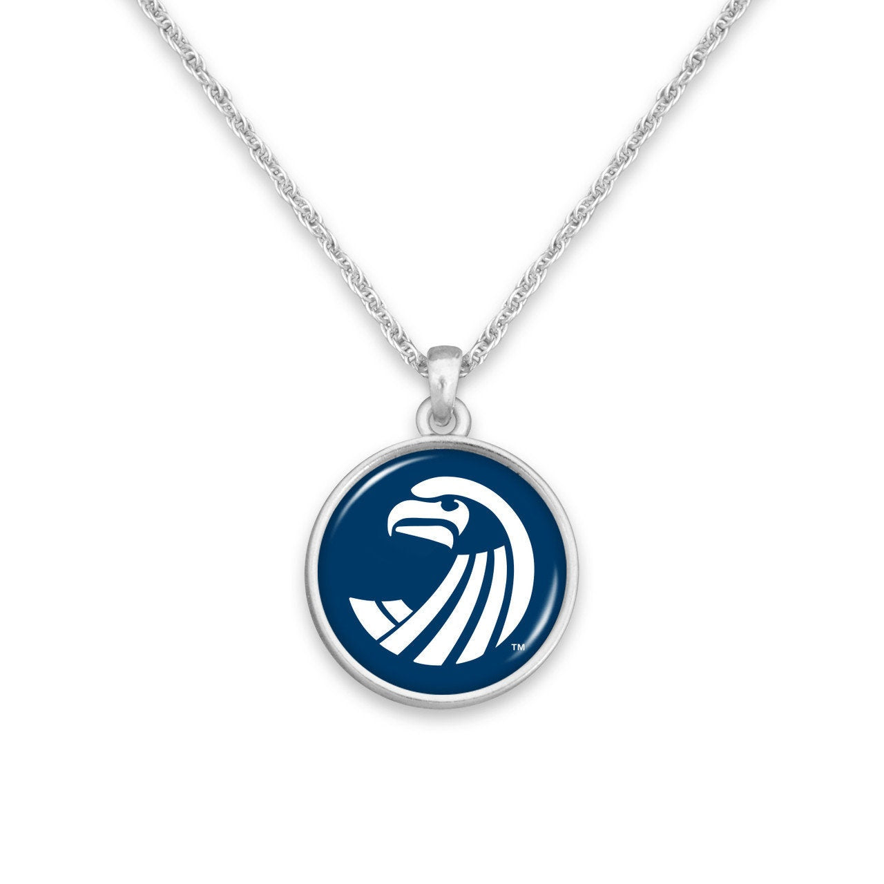 Officially Licensed SALVE REGINA SEAHAWKS Necklace - Pewter Charm Sterling Plated - Salve Regina University