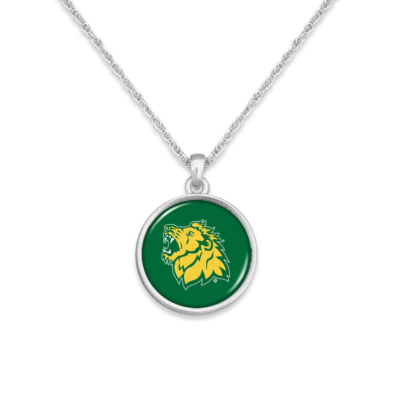 Officially Licensed MISSOURI SOUTHERN LIONS Necklace - Pewter Charm Sterling Plated - Missouri Southern State University