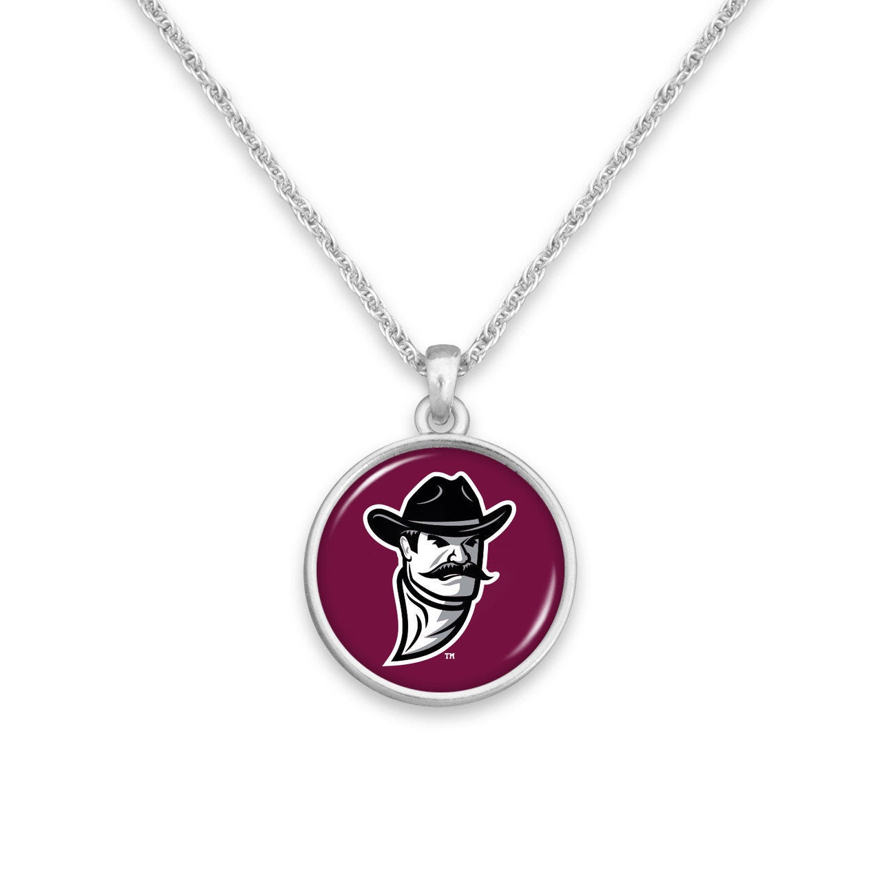 Officially Licensed NEW MEXICO STATE Aggies Necklace - Pewter Charm Sterling Plated - New Mexico State University