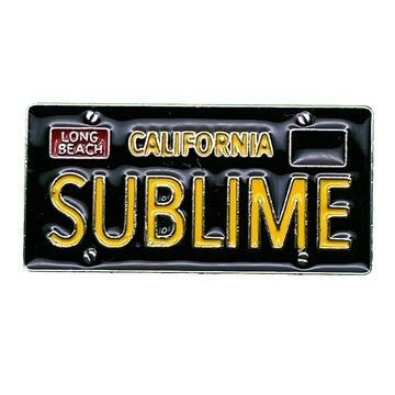 SUBLIME License Plate Lapel Pin - 1.25 Inch - Bradley Nowell Sublime Punk Rock Band Craft Supply