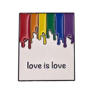 Love Is Love Lapel Pin - 1.5 Inch - Support Pride Love Awareness Gay Equality LGBTQ+ Craft Supply
