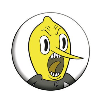 ADVENTURE TIME Lemongrab Unacceptable! Pinback Button Badge - Cartoon Network Animation Anime Series - Round 1.25" Button Craft Supply