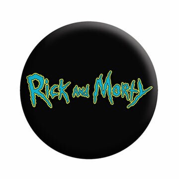 RICK & MORTY Logo Pinback Button Badge - Adult Swim Cartoon Network Animated TV Series - Round 1.25" Button Craft Supply