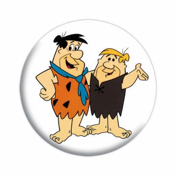 THE FLINTSTONES Pinback Button Badge - Fred & Barney Pebbles Wilma Betty Bedrock Dino - Round 1.25" Button Craft Supply