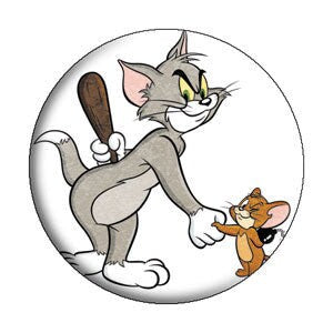 TOM & JERRY Shake Pinback Button Badge - Hanna Barbera Tom Cat Nibbles Spike Bulldog Animated Classic - Round 1.25" Button Craft Supply