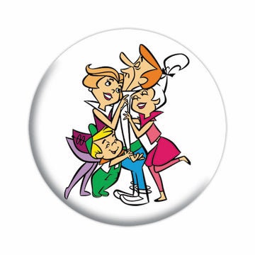 THE JETSONS Family Together Pinback Button Badge - Hanna Barbera George Jane Judy Rosie Animated Classic - Round 1.25" Button Craft Supply