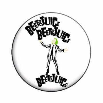 BEETLEJUICE 3 Times Pinback Button Badge - Michael Keaton Tim Burton Fantasy Horror Movie - Round 1.25" Button Craft Supply