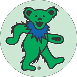 GRATEFUL DEAD Green Bear Pinback Button Badge - Dancing Bears Jerry Garcia American Rock Band - Round 1.25" Button Craft Supply