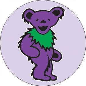 GRATEFUL DEAD Purple Bear Pinback Button Badge - Dancing Bears Jerry Garcia American Rock Band - Round 1.25" Button Craft Supply