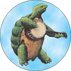 GRATEFUL DEAD Terrapin Pinback Button Badge - Jerry Garcia Terrapin Playing Banjo American Rock Band - Round 1.25" Button Craft Supply