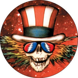 GRATEFUL DEAD Uncle Sam Pinback Button Badge - Jerry Garcia American Rock Band - Round 1.25" Button Craft Supply