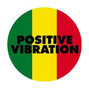 POSITIVE VIBRATION Pinback Button Badge - Reggae Music Rastafari Rasta Jamaica Africa - Round 1.25" Button Craft Supply