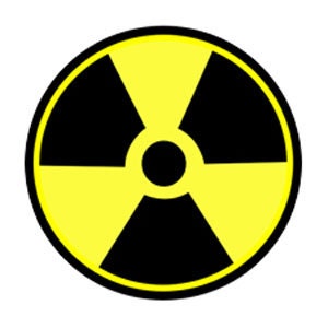 RADIOACTIVE Symbol Pinback Button Badge - Radiation Symbol Atom Hazard Icon Round 1.25" Button Craft Supply