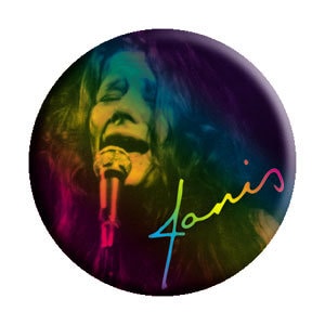 JANIS JOPLIN Singing Pinback Button Badge - Album American Rock Singer - Round 1.25" Button Craft Supply