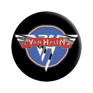 VAN HALEN Classic Logo Pinback Button Badge - Eddie Van Halen Album American Rock Band - Round 1.25" Button Craft Supply