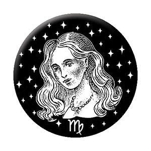 VIRGO Astrology Zodiac Sign Pinback Button Badge - Virgo Zodiac Constellation Horoscope - Round 1.25" Button Craft Supply