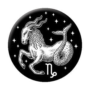 CAPRICORN Astrology Zodiac Sign Pinback Button Badge - Capricorn Zodiac Constellation Horoscope - Round 1.25" Button Craft Supply