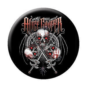 ALICE COOPER Vampire Skull Album Pinback Button Badge - American Rock Singer Band Concert Tour - Round 1.25" Button Craft Supply