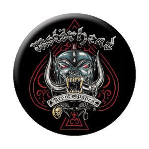 MOTORHEAD Metallic Ace of Spades Pinback Button Badge - Lemmy English Rock Band Song - Round 1.25" Button Craft Supply