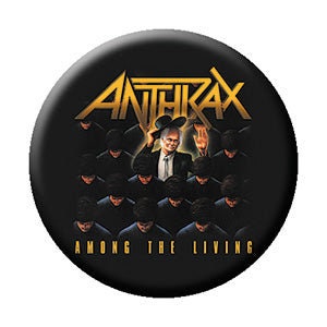 ANTHRAX Among The Living Pinback Button Badge - American Heavy Metal Band Studio Album - Round 1.25" Button Craft Supply