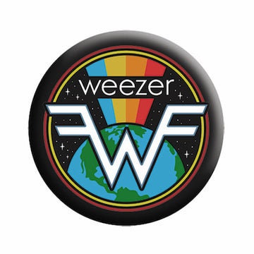 WEEZER Earth Rainbow Pinback Button Badge - American Rock Band Album Music - Round 1.25" Button Craft Supply