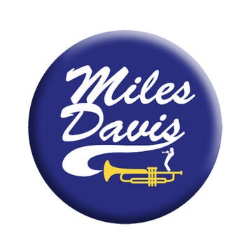 MILES DAVIS Blues Pinback Button Badge - Composer Trumpet Jazz Musician Music Album - Round 1.25" Button Craft Supply