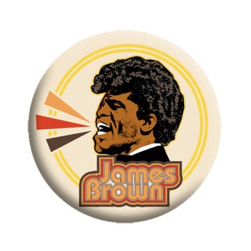 JAMES BROWN Singing Circle Funk Pinback Button Badge - R&B Music Motown Legendary Singer Songwriter - Round 1.25" Button Craft Supply