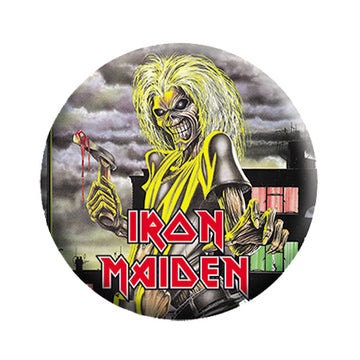 IRON MAIDEN Eddie Pinback Button Badge - English Heavy Metal Band Music - Round 1.25" Button Craft Supply
