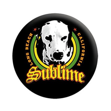 SUBLIME Lou Dog Pinback Button Badge - Dalmation American Punk Rock Band Album - Round 1.25" Button Craft Supply