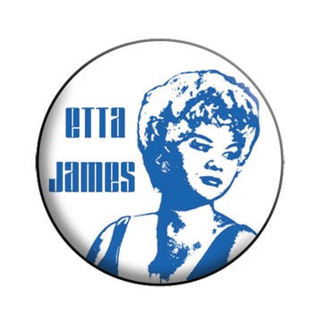 ETTA JAMES Stencil Pinback Button Badge - R&B Music Motown Legendary Soul Singer Music - Round 1.25" Button Craft Supply