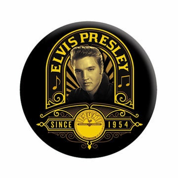 ELVIS PRESLEY Since 1954 - The King Music Band Pinback Button Badge - American Rock Band Album Music