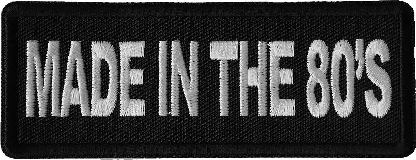 Made in The 80s Patch - 4x1.5 inch - Motorcycle Embroidered Patch Appliqué Craft Supply