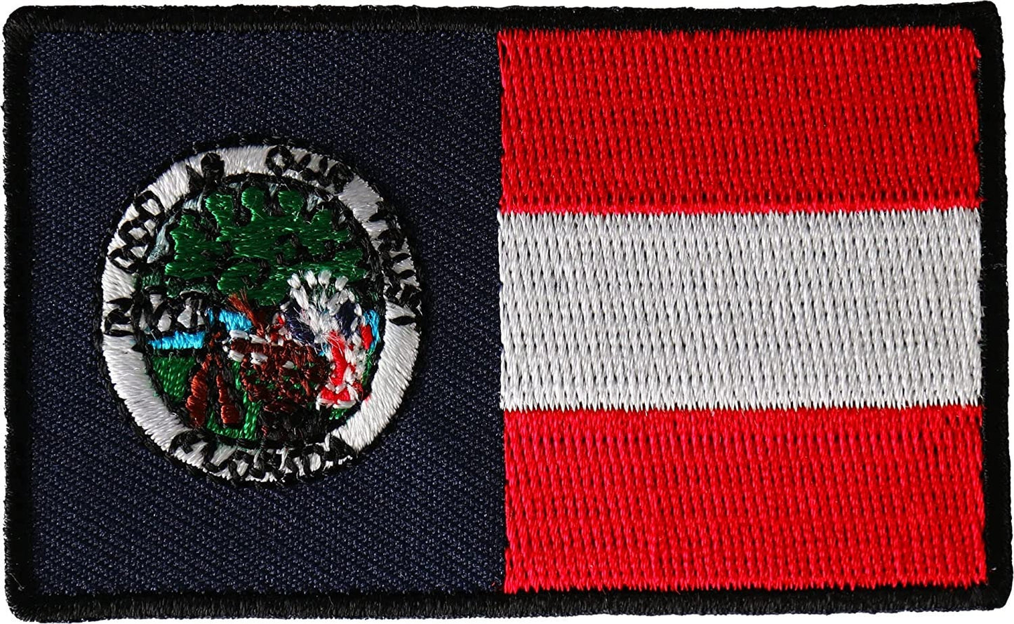 Historical Florida Flag Iron on Patch - 3x1.8 inch - Motorcycle Embroidered Patch Appliqué Craft Supply