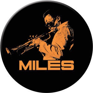 MILES DAVIS Orange Trumpet Magnet - 2.5x3.5 Inch - Composer Trumpet Jazz Sax Musician Music Album Craft Supply