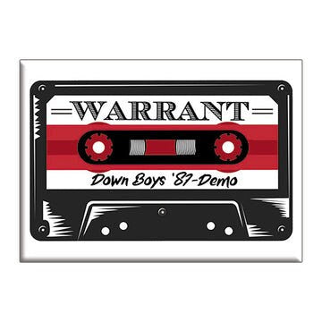 WARRANT Demo Cassette Magnet - 2.5x3.5 Inch - Magnet for Refrigerators and Lockers - Rock Band Craft Supply