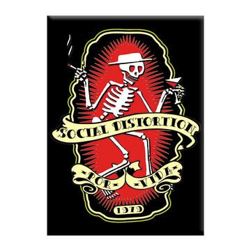 SOCIAL DISTORTION Por Vida Magnet - 2.5x3.5 Inch - Magnet for Refrigerators and Lockers - Rock Band Craft Supply