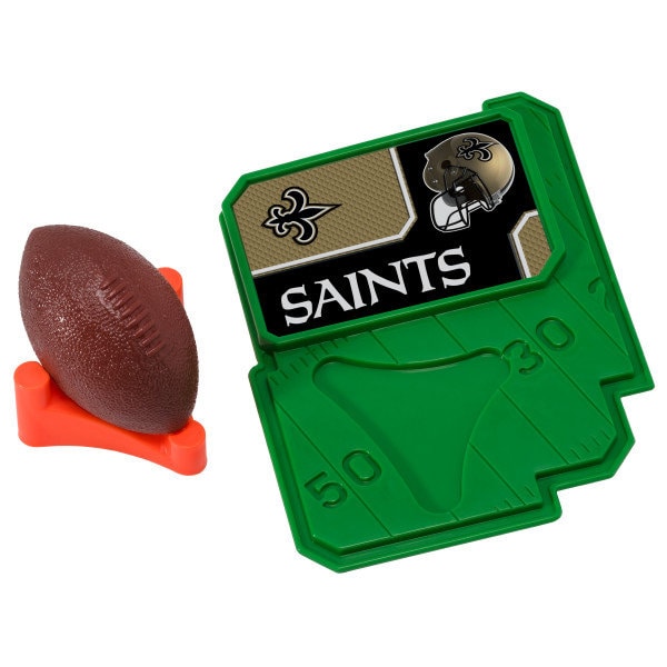 NEW ORLEANS SAINTS Cake Topper Nfl Football Tee Field - New Orleans Saints Football Cake Decoration Topper Decoset Birthday Craft Supply