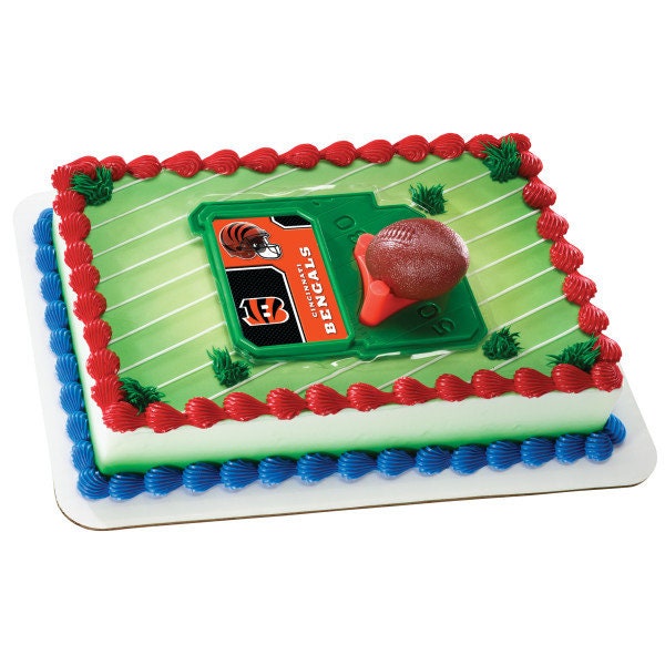 CINCINNATI BENGALS Cake Topper NFL Football Tee Field - Cincinnati Bengals Football Cake Decoration Topper Decoset Birthday Craft Supply