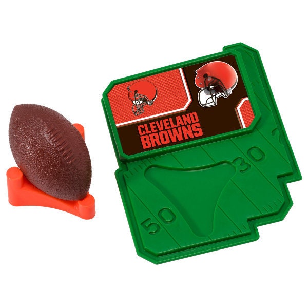 CLEVELAND BROWNS Cake Topper NFL Football Tee Field - Cleveland Browns Football Cake Decoration Topper Decoset Birthday Craft Supply